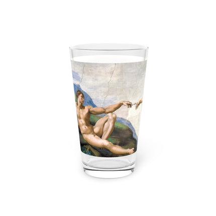 The Creation of Adam by Michelangelo Buonarroti Glass, 16oz