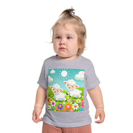 Pair of Lambs Baby T-Shirt – Gentle Joy in the Meadow