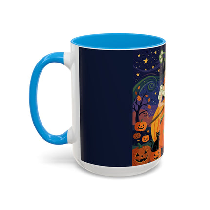 🧙‍♀️🎃 The Witch Of Pumpkin Moon Hollow Colorful Mug – Whimsical Halloween Magic