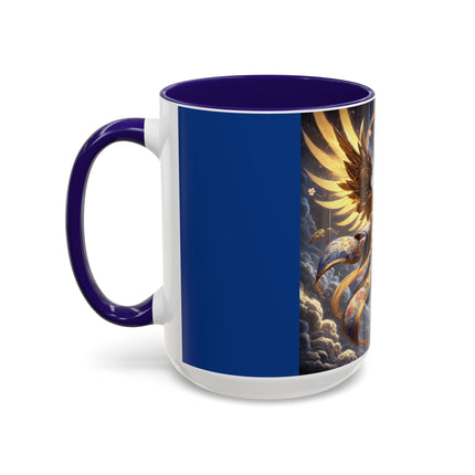 Valkyrie Descending Through Storm Colorful Mugs (11oz, 15oz)