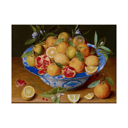 Still Life with Lemons, Oranges, and a Pomegranate by Jacob van Hulsdonck Matte Horizontal Posters