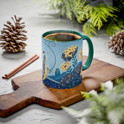 🌼🦋 The Enchanted Butterfly Garden Promenade Colorful Mug – Art Deco Floral Whimsy