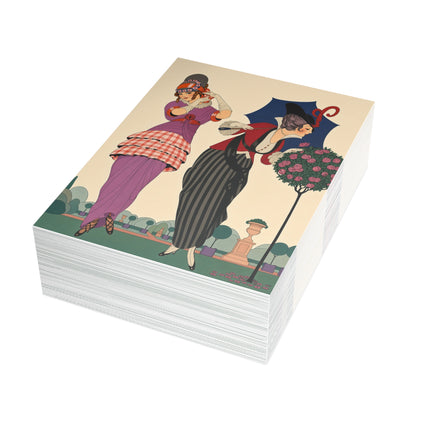 🌹☂️ The Ladies Of The Rose Garden Postcard Bundles – Art Deco Fashion Whimsy