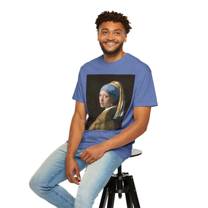 Girl with a Pearl Earring by Johannes Vermeer Unisex Garment-Dyed T-shirt