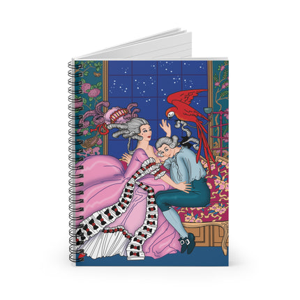 The Jealous Parrot by George Barbier Spiral Notebook - Ruled Line