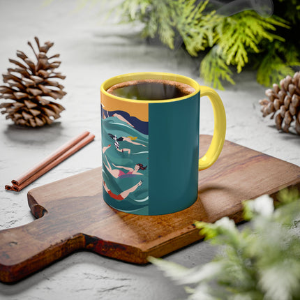 Summer Splash Colorful Mugs – Retro Beach Joy & Carefree Summer Vibes