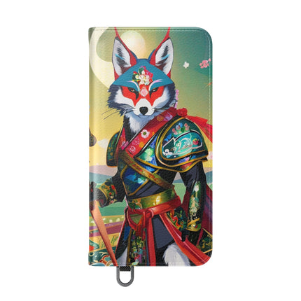 🐕⚔️ Cyberpunk Samurai Dog Flip Case – Futuristic Honor & Kitsune Spirit
