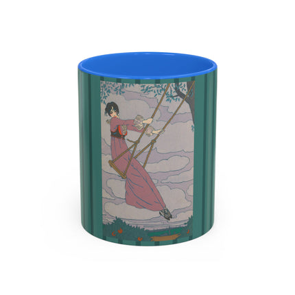 La balançoire by Georges Lepape Colorful Mugs (11oz, 15oz)