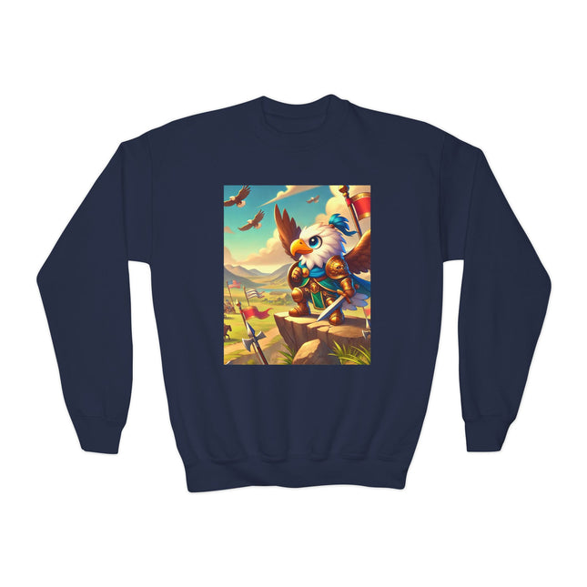 Watchful Guardian Youth Crewneck Sweatshirt – Courage, Strength & Imagination