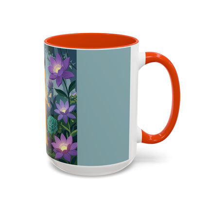 The Lady Of The Moonlit Garden Colorful Mugs – Art Deco Botanical Serenity