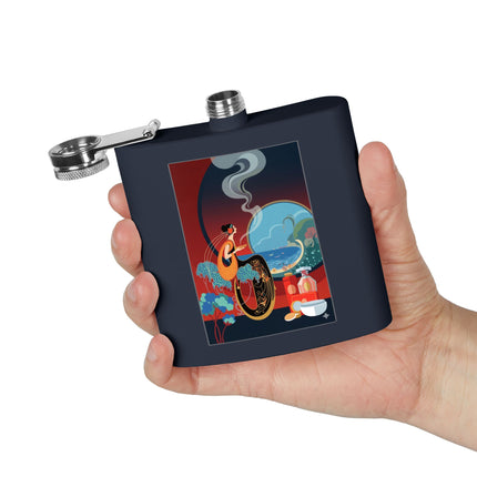 Golden Day Serenade Stainless Steel Flask – Elegant Harmony & Sunlit Grace