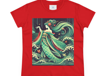 Mermaid Queen Rising from the Deep Women's Midweight Cotton Tee
