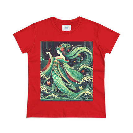 Mermaid Queen Rising from the Deep Cotton Tee
