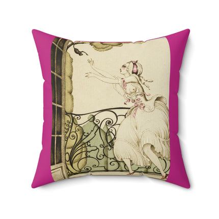 Sur talons rouges (On Red Heels) pl 02 by Gerda Wegener Spun Polyester Square Pillow