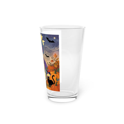 🌙🎃 The Moonlit Garden Walk Glass, 16oz – Elegant Halloween Charm