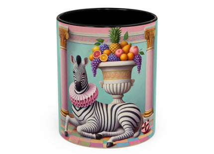Still Life with Zebra, Fruit, and Pink Columns Colorful Mugs (11oz, 15oz)