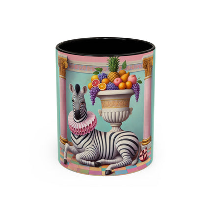 Still Life with Zebra, Fruit, and Pink Columns Colorful Mugs (11oz, 15oz)
