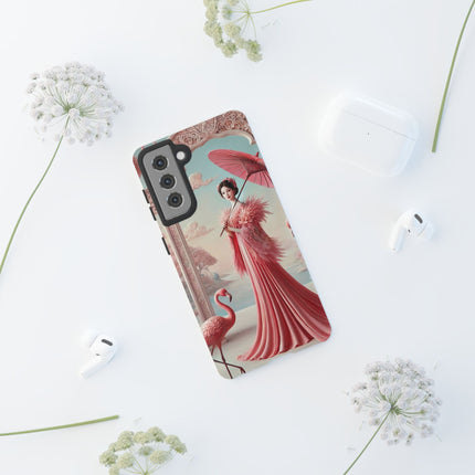 Petals, Porcelain, and Flamingos Phone Cases