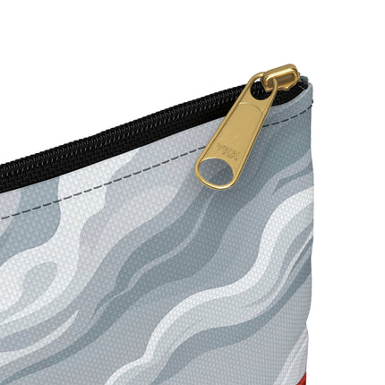 🌹☂️ The Lady In The Storm Accessory Pouch – Art Deco Floral Drama