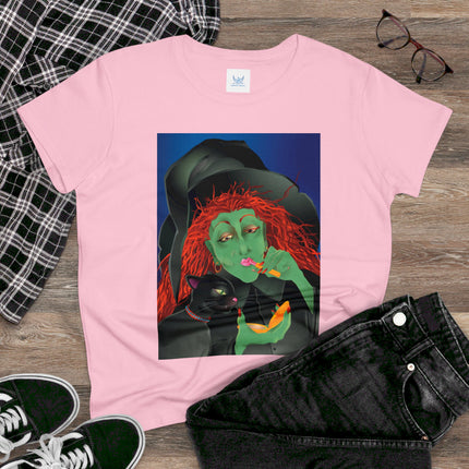 Mirror, Mirror A Witch's Touch Women's Midweight Cotton Tee