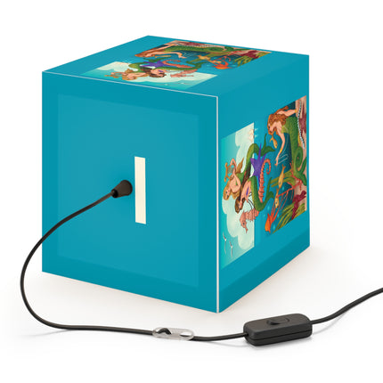 Three Mermaids with Strings of Pearls by Carlo Chiostri Light Cube Lamp