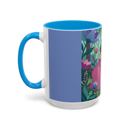 The Lady Of The Enchanted Mirror Colorful Mugs – Art Deco Botanical Elegance