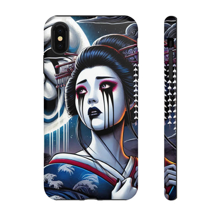 Geisha’s Black Ink Tears Phone Cases