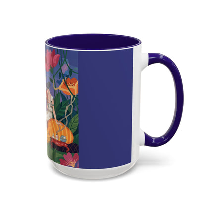 The Garden Of Quiet Reverie Colorful Mugs – Art Deco Botanical Serenity