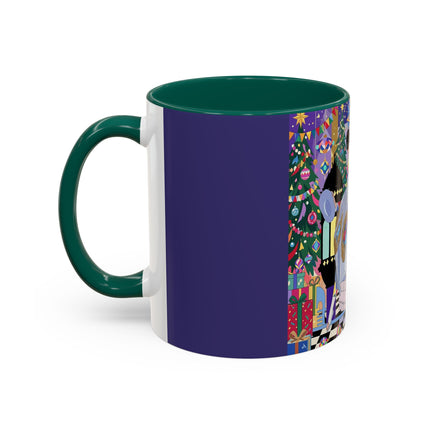 🎄✨ The Lady Of The Christmas Ornament Colorful Mug – Art Deco Holiday Fantasy