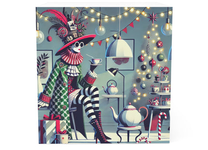 Whimsical Christmas Tea Party Note Cube