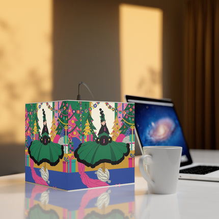 🎄🎁 The Emerald Christmas Belle Light Cube Lamp – Colorful Holiday Fashion Fantasy