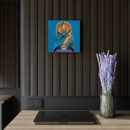 March & Aquamarine Zodiac Acrylic Wall Clock