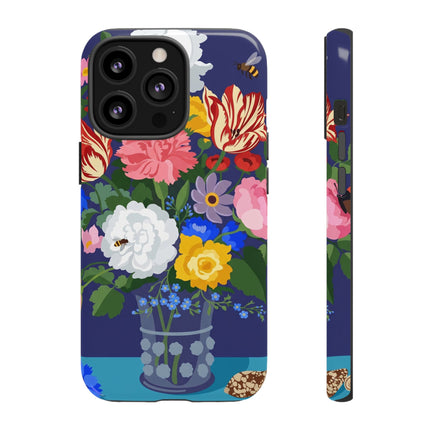 Midnight Floral Bouquet Phone Case – Vibrant Blooms & Enchanted Garden