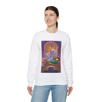February & Amethyst (from the Gem Series) by Sofia Chiostri Heavy Blend™ Crewneck Sweatshirt