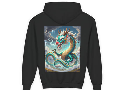 Tibetan Dragon in Battle Youth Heavy Blend Hooded Sweatshirt