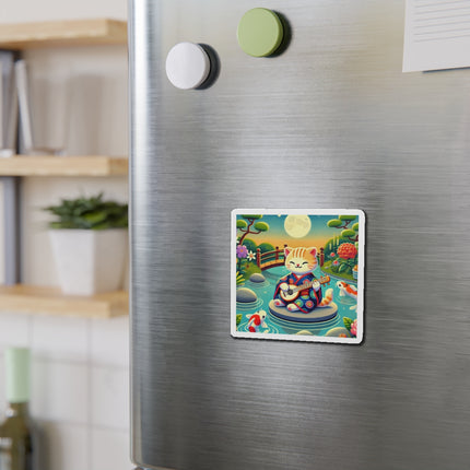 Melodic Kitten by the Koi Pond Die-Cut Magnets (5 Sizes)