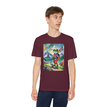 Skateboarding Frog Youth Competitor Tee – Whimsical Adventure & Playful Energy