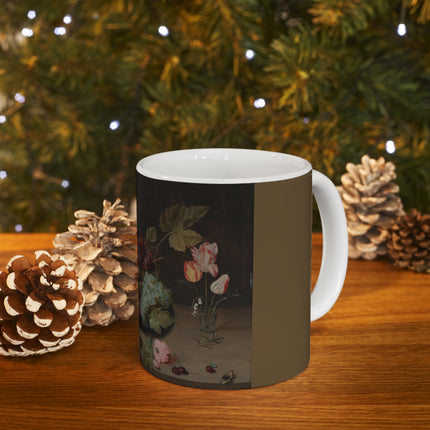 Still-life with Grapes, Flowers, & Berries by Isaak Soreau Ceramic Mug 11oz