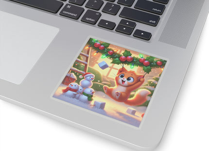 Naughty or Nice Kitten Kiss-Cut Stickers (4 Sizes)