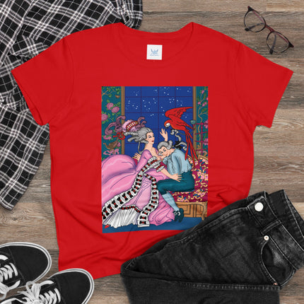 The Jealous Parrot by George Barbier Women's Midweight Cotton Tee