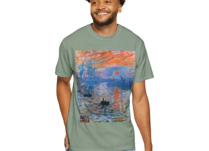 Sunrise by Claude Monet Unisex Garment-Dyed T-shirt