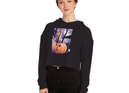 The Startled Pumpkin Women’s Cropped Hooded Sweatshirt