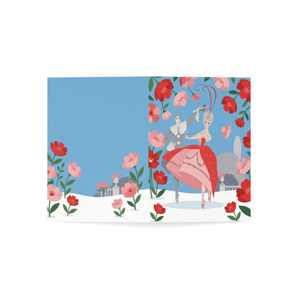 🎭🌹 The Rose Garden Masquerade Greeting Card – Art Deco Holiday Fantasy