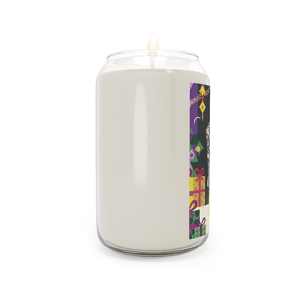 🎁✨ The Lavender Christmas Masquerade Scented Soy Candle – Art Deco Holiday Fantasy