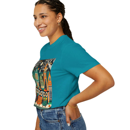 Night of the Trick-or-Treating Owlets Unisex Garment-Dyed T-shirt
