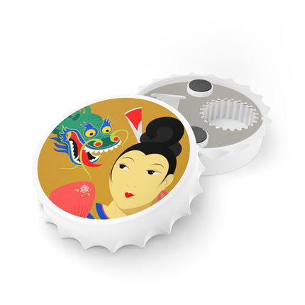 Dragon Fan Bottle Opener – Bold Chinese Fantasy & Elegant Strength