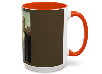American Gothic by Grant Wood Colorful Mugs (11oz, 15oz)