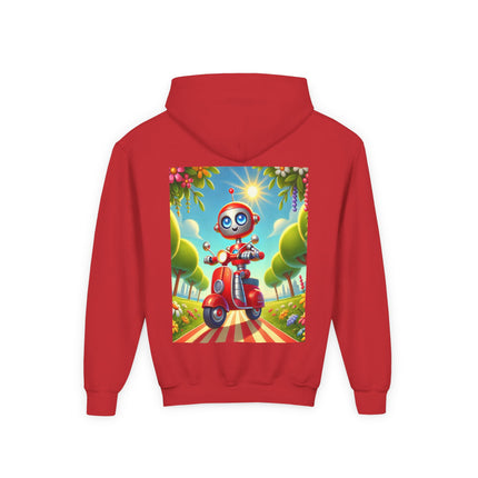 The Traveling Robot Youth Hooded Sweatshirt – Adventure, Curiosity & Playful Discovery
