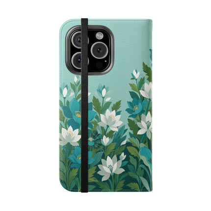 🐉🌿 The Dragon Keeper Flip Case – Art Deco Floral Fantasy
