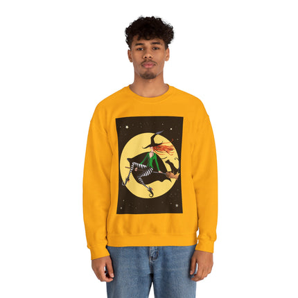 A Witch’s Moonlit Flight Unisex Heavy Blend™ Crewneck Sweatshirt